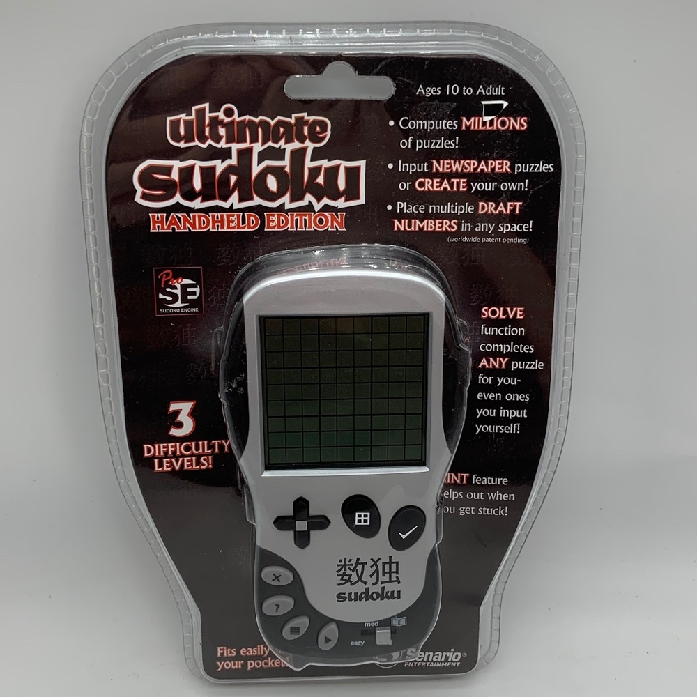 Senario Entertainment Ultimate Electronic Sudoku Game Handheld Edition Sealed